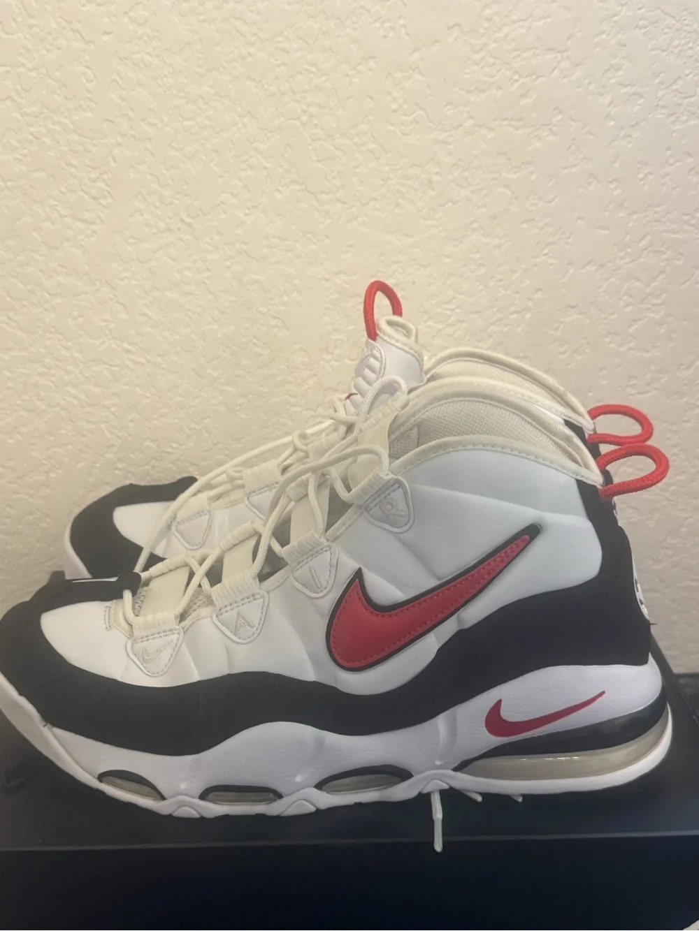 Nike uptempo 95 Air Max White Black Red Basketball Shoes